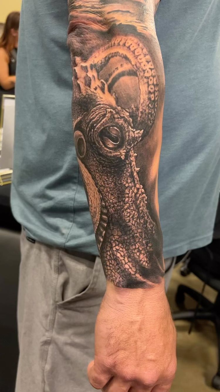 Tattoo by Joshua Fitch.